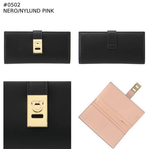 Ferragamo Long Wallet Hug Continental Wallet Bill Coin Purse Black - Picture 7 of 7